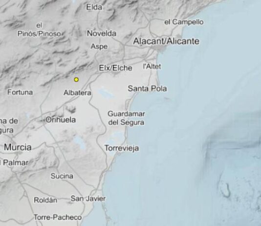 Albatera registra un seísmo de 1,8 grados de magnitud