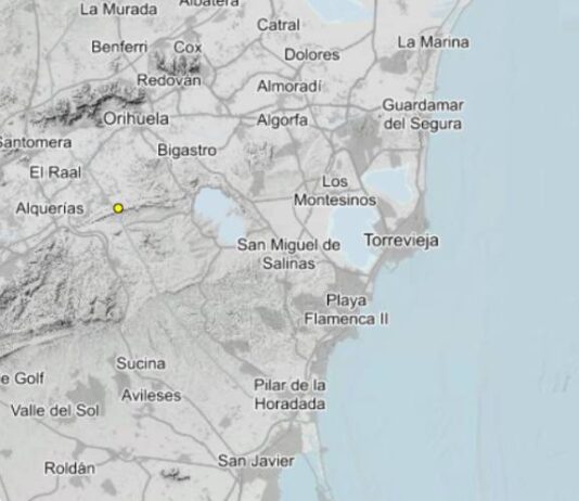 Orihuela registra un seísmo de 1,7 grados de magnitud